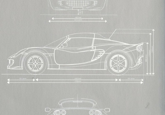 Lotus Elise (2001) (Лотус Элисе (2001)) - чертежи (рисунки) автомобиля